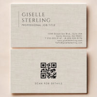 Luxury Natural Linen QR Code