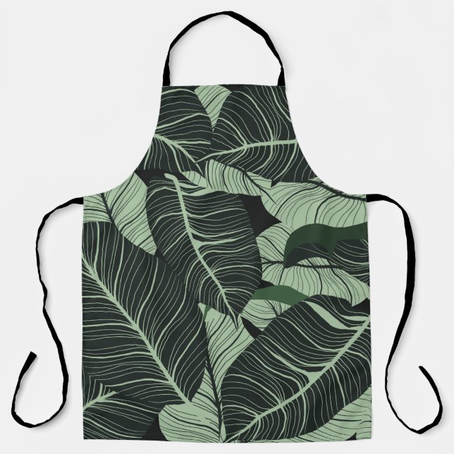 Luxury nature leaves background. Floral pattern, T Apron (Front)