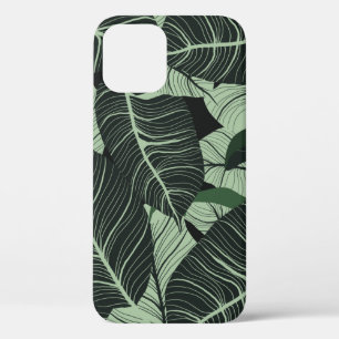 Luxury nature leaves background. Floral pattern, T iPhone 12 Case