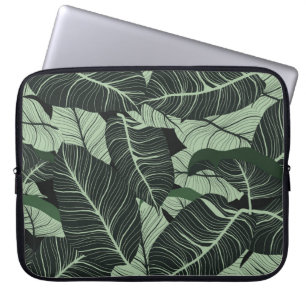 Luxury nature leaves background. Floral pattern, T Laptop Sleeve