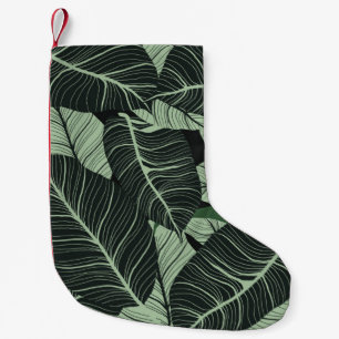 Luxury nature leaves background. Floral pattern, T Small Christmas Stocking