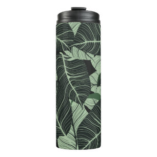 Luxury nature leaves background. Floral pattern, T Thermal Tumbler