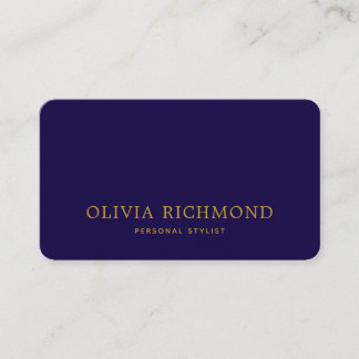 Luxury Navy Blue and Gold Business Card