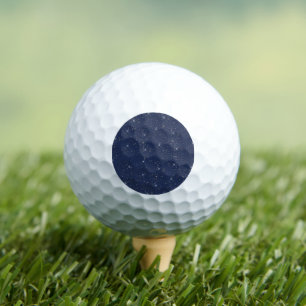 Luxury navy blue sparkle gold glitter pattern golf balls