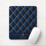Luxury Navy Gold Executive Mousepad<br><div class="desc">This personalised mousepad brings tailored style to the modern workspace with a sleek navy and gold geometric design that feels both professional and elevated. Ideal for executive offices, home workspaces, business gifts, and branded desk setups, it turns an everyday office essential into a polished accessory with strong visual identity. The...</div>
