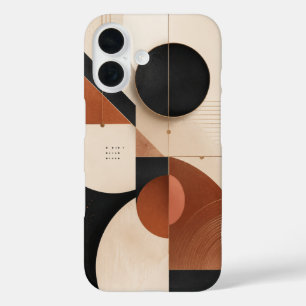 Luxury Neutral Geometric Aesthetic iPhone 16 Case