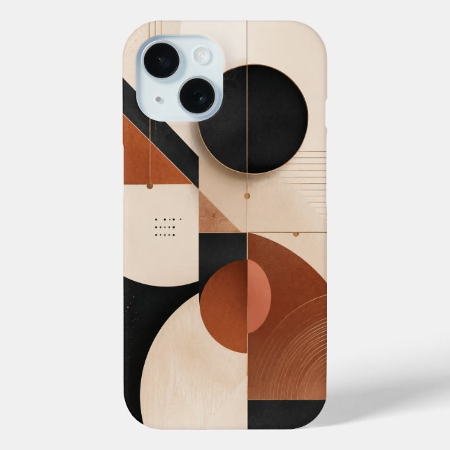 Luxury Neutral Geometric Aesthetic Case-Mate iPhone Case (Back)