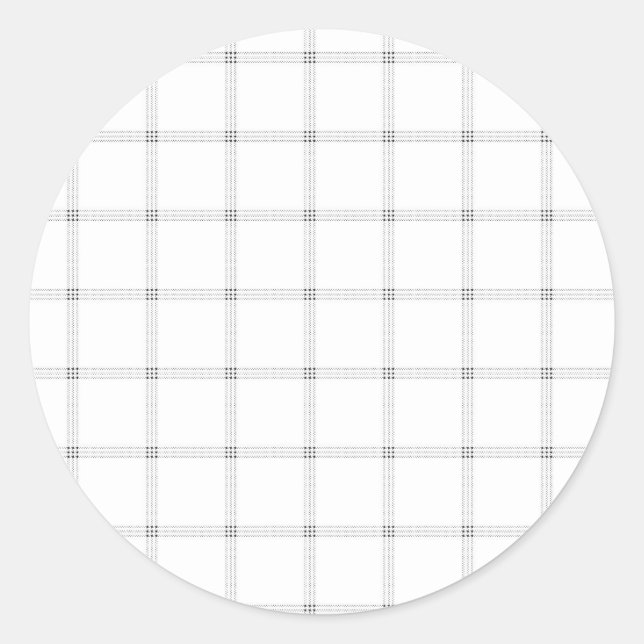 Luxury Neutral Plaid Gift Sticker (Front)