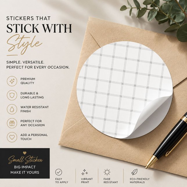 Luxury Neutral Plaid Gift Sticker (Creator Uploaded)
