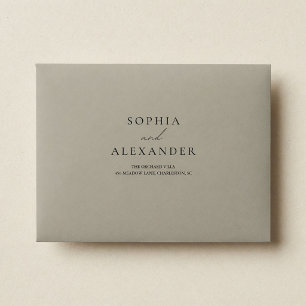 Luxury Neutral Wedding Invitation Envelope