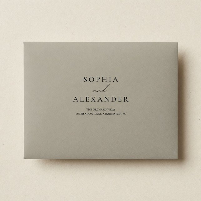 Luxury Neutral Wedding Invitation Envelope (Creator Uploaded)