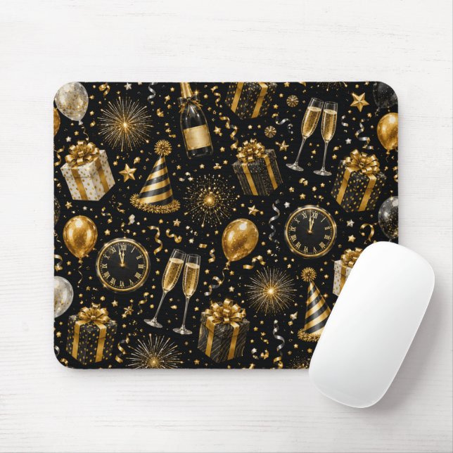 Luxury New Year Celebration Pattern Mouse Pad (With Mouse)
