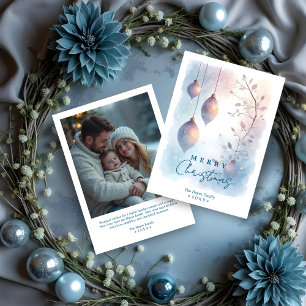 Luxury Nordic Watercolor Christmas Minimalist Holiday Card