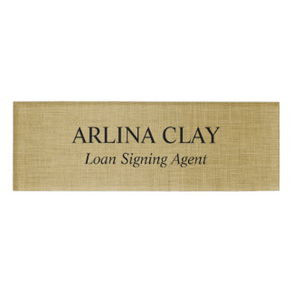 Luxury Notary Public Loan Signing Agent Name Badge