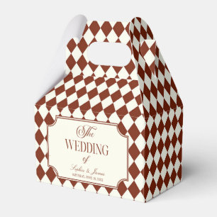 Luxury Old Money Burgundy Vintage Wedding Favour Box