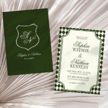 Luxury Old Money Green Vintage Ivory Wedding