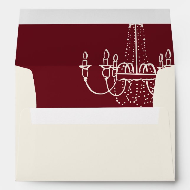 Luxury Old Money Initials Calligraphy Wedding Envelope (Back (Bottom))