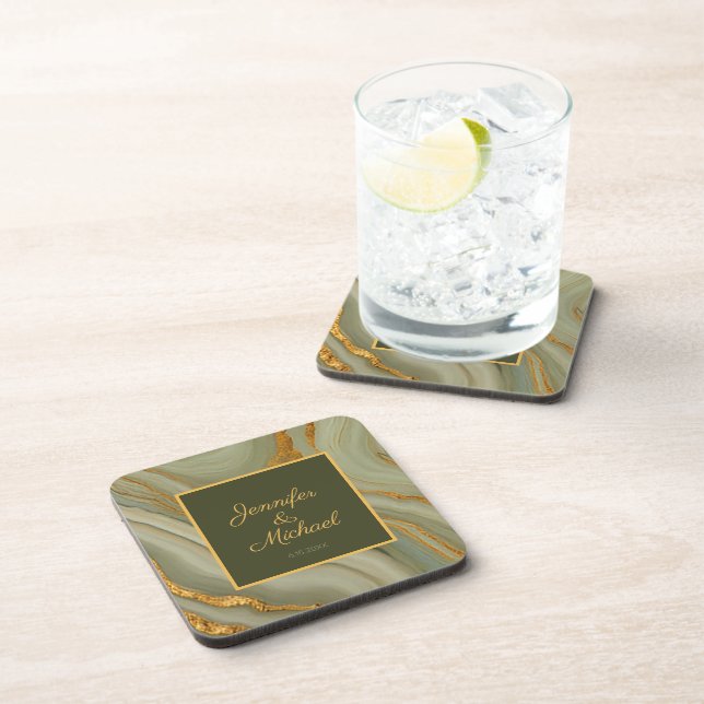 Luxury Onyx With Gold  Coaster (Right Side)