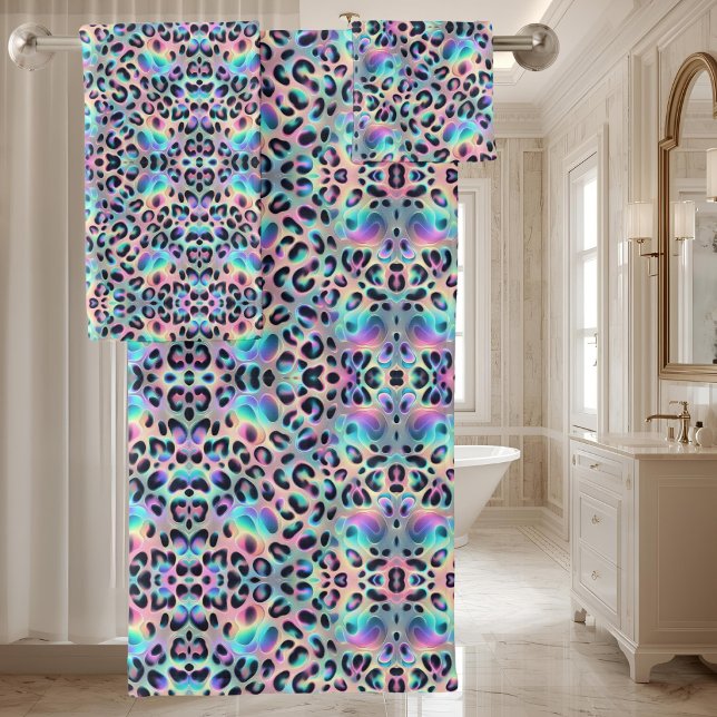 Luxury Opal DIamond | Snow Leopard Print Towel Set (Creator Uploaded)