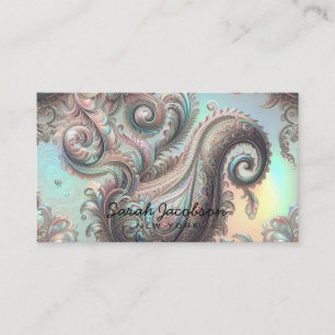 Luxury Opal Paisley Business Card