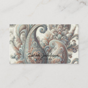 Luxury Opal Paisley Business Card