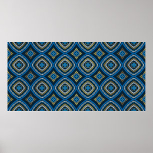 Luxury oriental seamless pattern poster