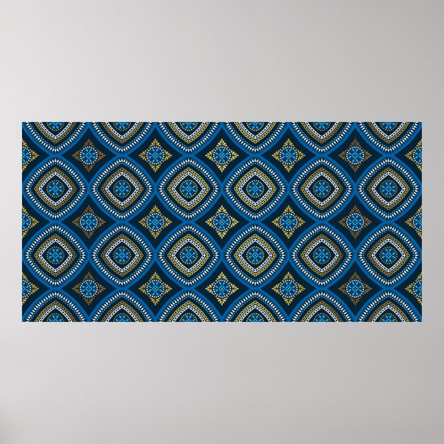 Luxury oriental seamless pattern poster (Front)