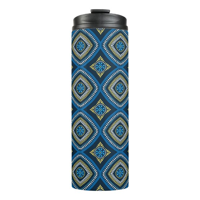 Luxury oriental seamless pattern thermal tumbler (Front)