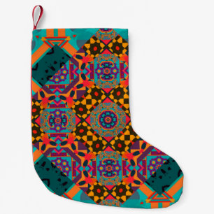 Luxury ornamen arabesque seamless pattern small christmas stocking