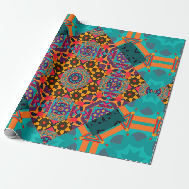 Luxury ornamen arabesque seamless pattern wrapping paper (Unrolled)
