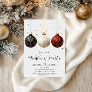 Luxury Ornament Christmas Party Invitation