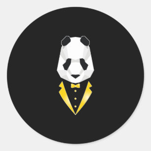 Luxury Panda Classic Round Sticker