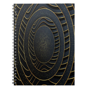Luxury paper cut backgrounds with golden line and notebook