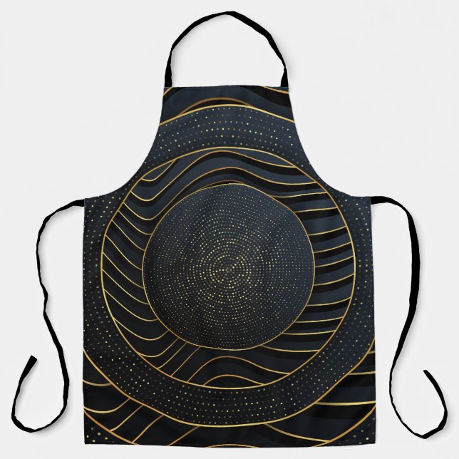 Luxury Paper Cut Golden Backgrounds. Apron (Front)