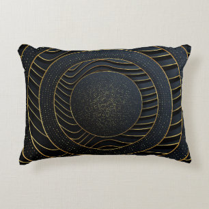 Luxury Paper Cut Golden Backgrounds. Decorative Cushion