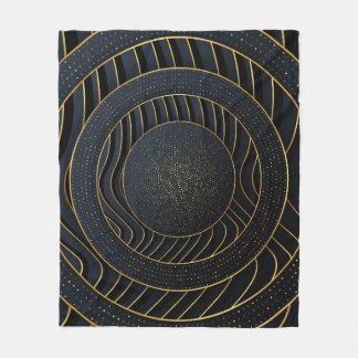 Luxury Paper Cut Golden Backgrounds. Fleece Blanket