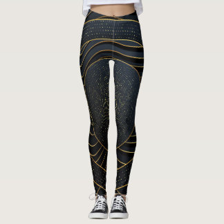 Luxury Paper Cut Golden Backgrounds. Leggings