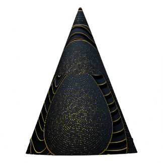Luxury Paper Cut Golden Backgrounds. Party Hat