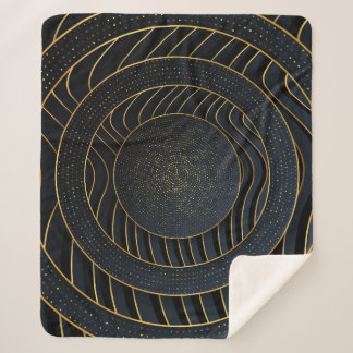 Luxury Paper Cut Golden Backgrounds. Sherpa Blanket