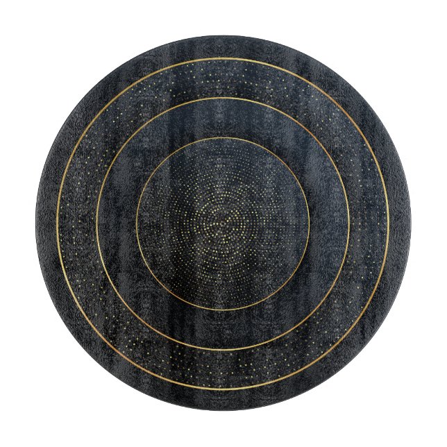 Luxury Paper Cut: Golden Gradient. Cutting Board (Front)