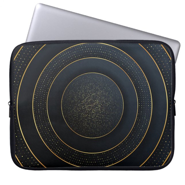 Luxury Paper Cut: Golden Gradient. Laptop Sleeve (Front)