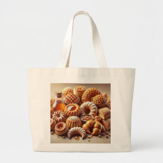 Luxury Pastry-Themed Large Tote Bag