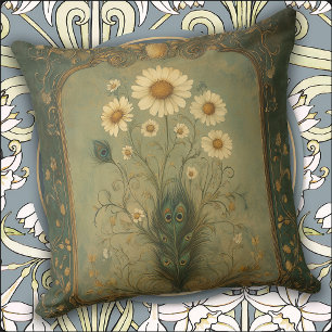 Luxury Peacock Feather Cushion