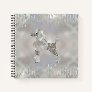 Luxury Pearl and Abalone Poodle Notebook