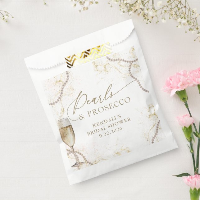 Luxury Pearls and Prosecco Bridal Shower Favour Bag (Sealed)