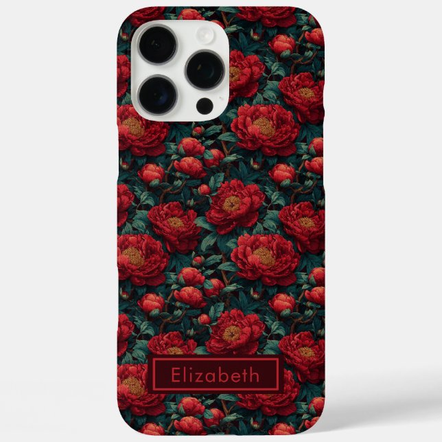 Luxury Peonies Personalizable Photo Iphone Case  (Back)
