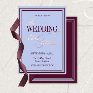 Luxury Periwinkle and Plum Formal Wedding