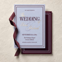 Luxury Periwinkle and Plum Formal Wedding