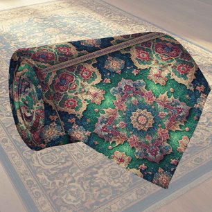 Luxury Persian Designer Rug Faux Silk Neck Tie