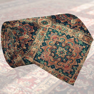 Luxury Persian Designer Rug Faux Silk Neck Tie